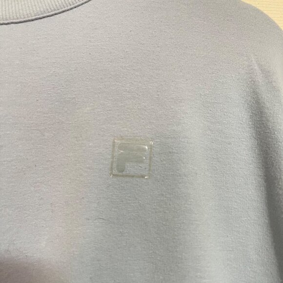 Fila Women's Baby Blue Long Sleeve Logo Pockets Crewneck Sweatshirt Size Large - Picture 4 of 9